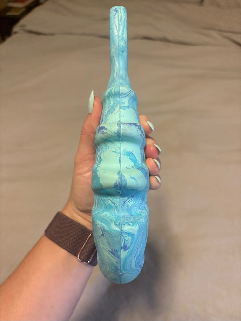 Teal Fish Dog Chew Toy - Picture 8 of 9